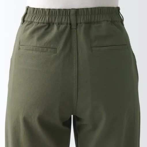 Best Women's 4-Way Stretch Chino Wide Straight Pants (L 32inch / 80cm) Women Chino