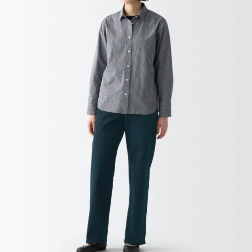 Best Women's 4-Way Stretch Chino Wide Straight Pants (L 32inch / 80cm) Women Chino