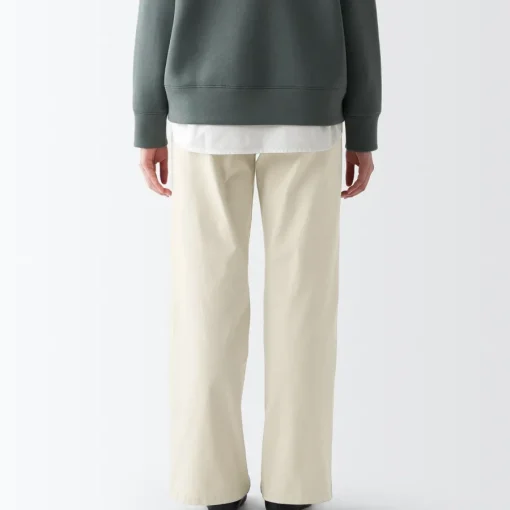 Best Women's 4-Way Stretch Chino Wide Straight Pants (L 32inch / 80cm) Women Chino